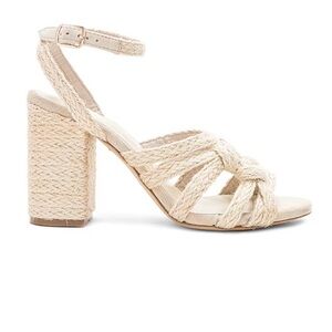 RAYE Anya Heels from Revolve, 7.5 Woven Natural Nautical Block Heel Knot O Ring